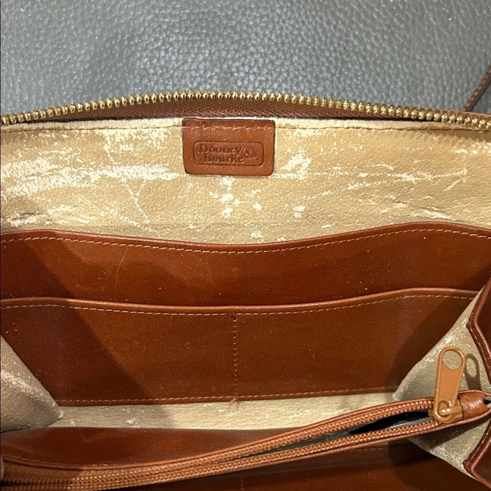 Vintage Dooney & Bourke All-Weather Leather Zip Along Crossbody Wallet - Picture 13 of 16